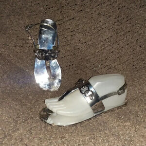 REBECCA MINKOFF-PETRA Silver Designer Flat Thongs